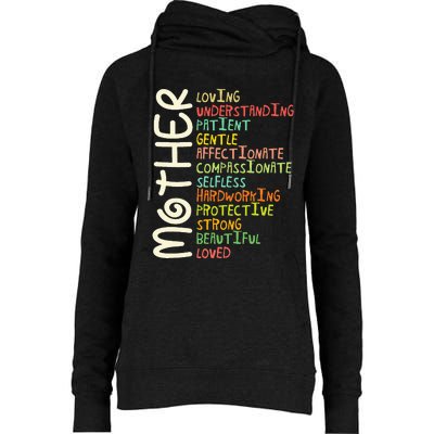 Mother Meaning Love Mom Mothers Day Womens Funnel Neck Pullover Hood