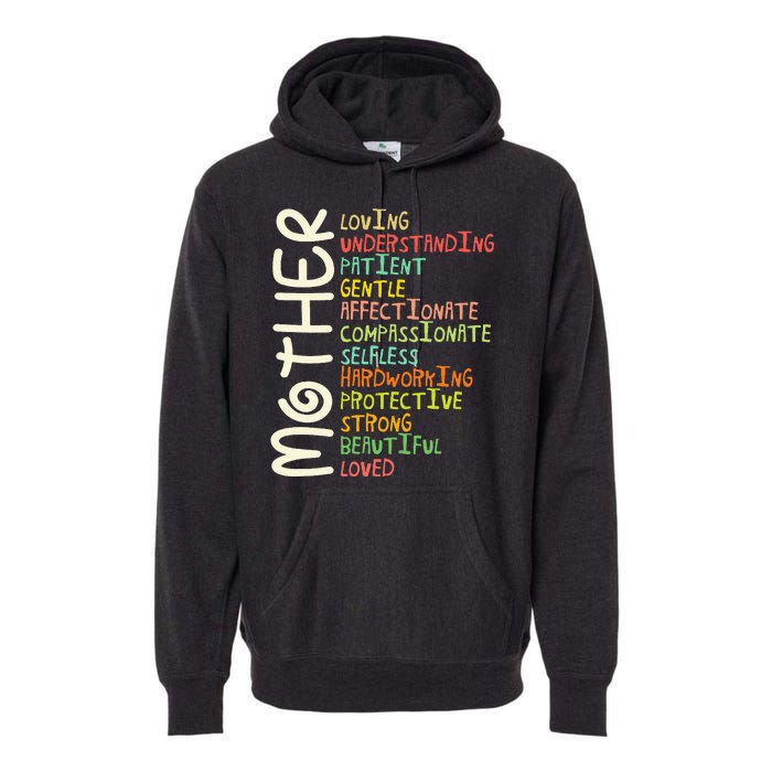 Mother Meaning Love Mom Mothers Day Premium Hoodie