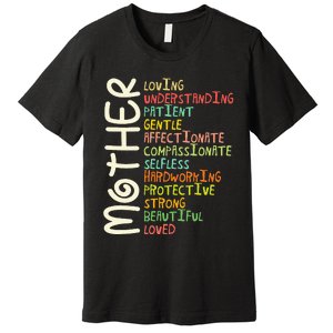 Mother Meaning Love Mom Mothers Day Premium T-Shirt