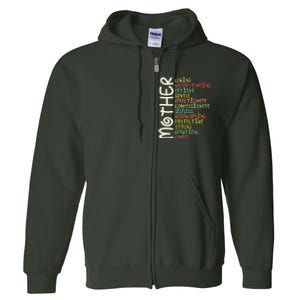 Mother Meaning Love Mom Mothers Day Full Zip Hoodie