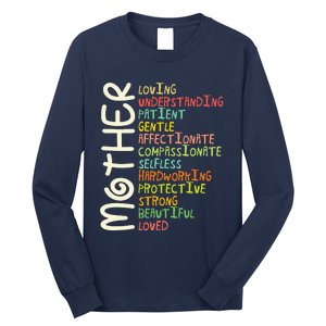 Mother Meaning Love Mom Mothers Day Long Sleeve Shirt