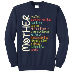 Mother Meaning Love Mom Mothers Day Tall Sweatshirt