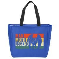 Moth Moth Legend Gift Vintage Retro Stripes Cryptid Gift Zip Tote Bag