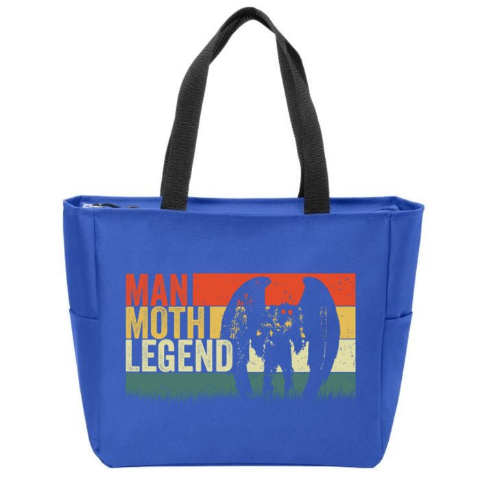 Moth Moth Legend Gift Vintage Retro Stripes Cryptid Gift Zip Tote Bag