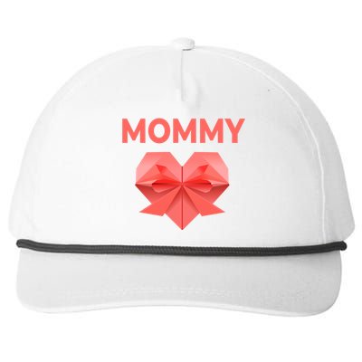 Mommy Mom Love Mommy Heart Thank You Mother's Day Great Gift Snapback Five-Panel Rope Hat