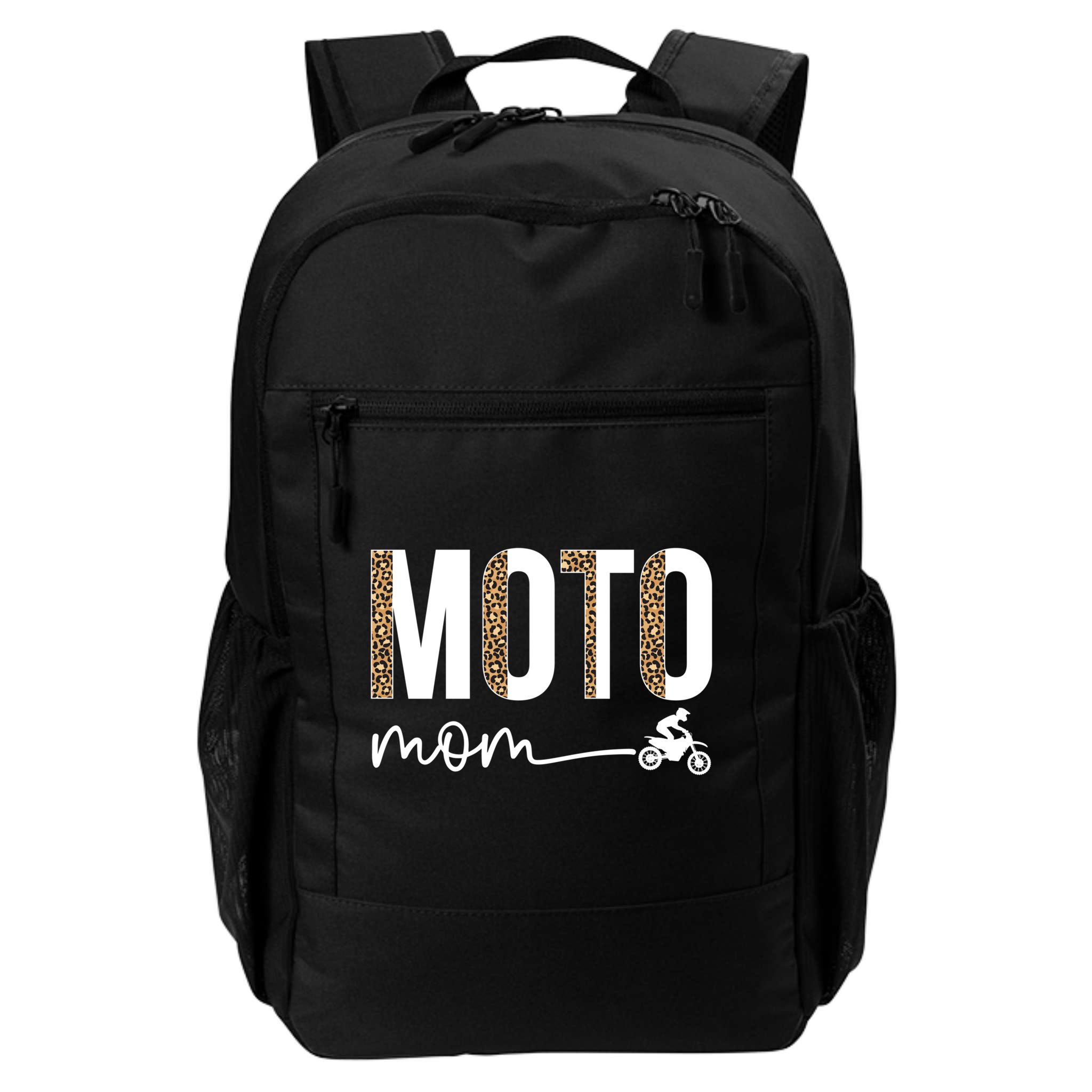 Moto Mom Leopard Motocross Mom Motocross Mother Cool Gift Backpack