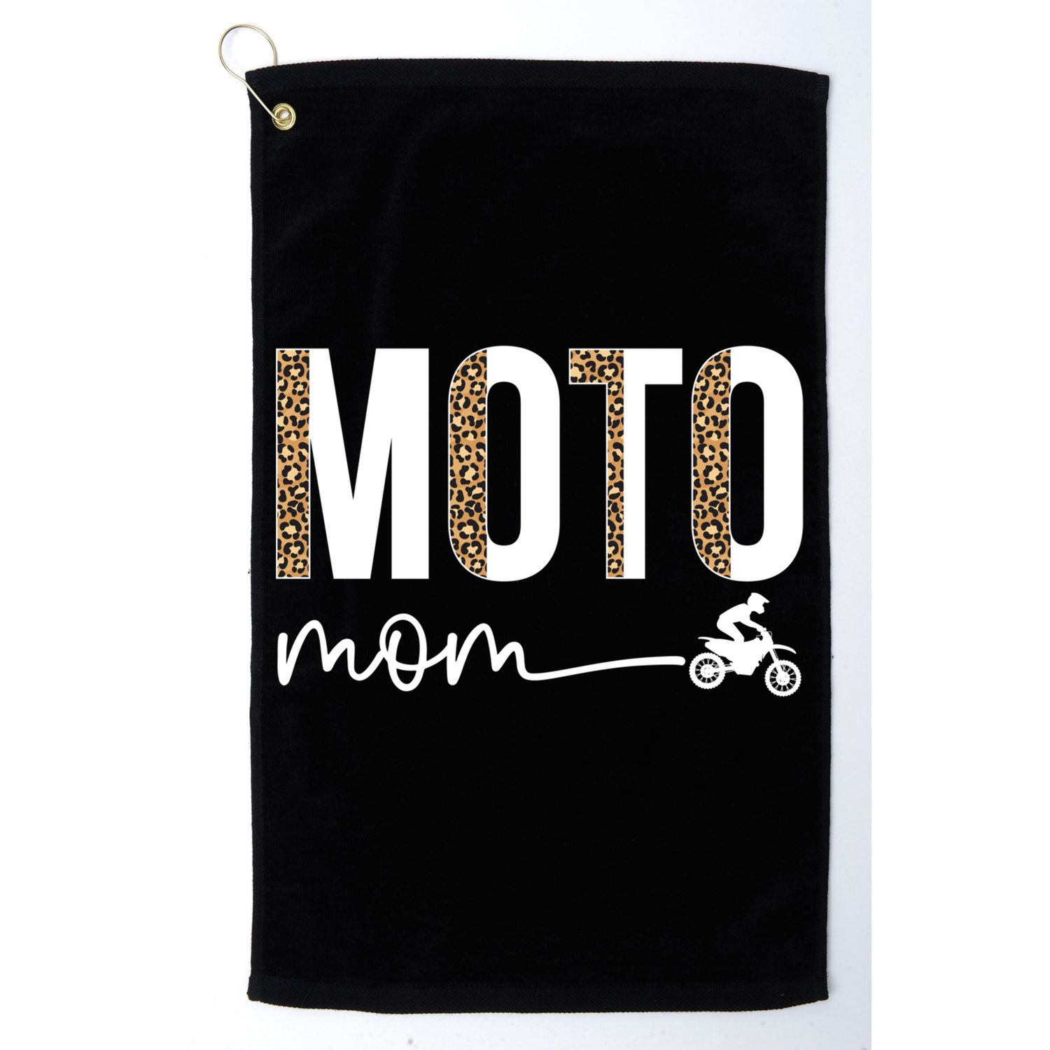 Moto Mom Leopard Motocross Mom Motocross Mother Cool Gift Golf Towel