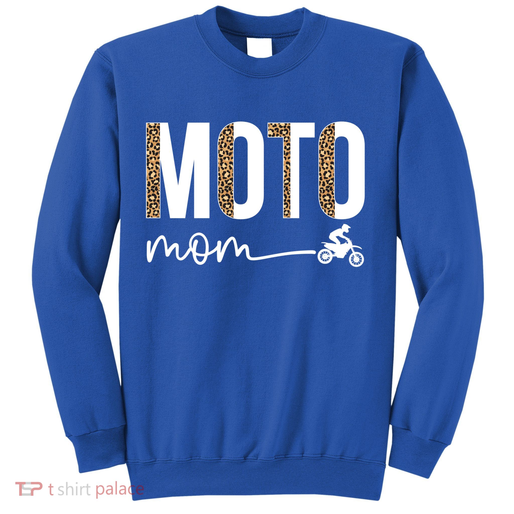 Moto Mom Leopard Motocross Mom Motocross Mother Cool Gift Sweatshirt