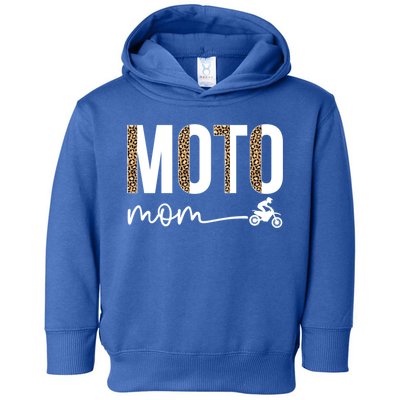 Moto Mom Leopard Motocross Mom Motocross Mother Cool Gift Toddler Hoodie