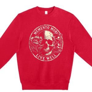 Memento Mori Live Well Premium Crewneck Sweatshirt