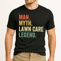 Man Myth Lawn Care Legend Funny Mowing Gardener Dad Retro Cooling Performance Crew T-Shirt