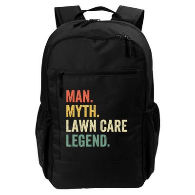 Man Myth Lawn Care Legend Funny Mowing Gardener Dad Retro Backpack