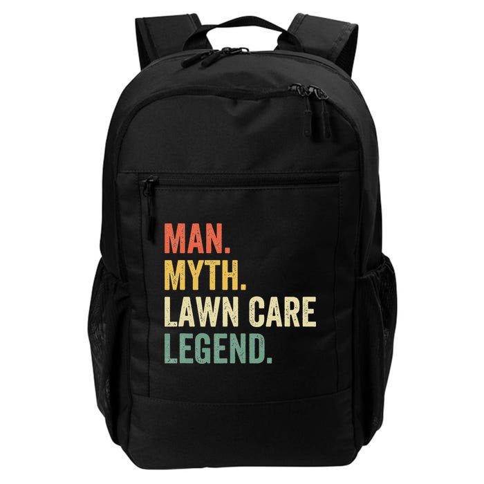 Man Myth Lawn Care Legend Funny Mowing Gardener Dad Retro Backpack
