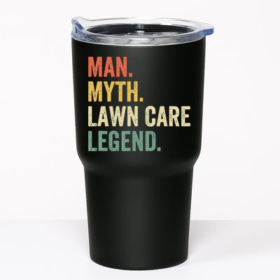 Man Myth Lawn Care Legend Funny Mowing Gardener Dad Retro Tumbler