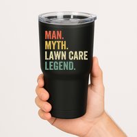 Man Myth Lawn Care Legend Funny Mowing Gardener Dad Retro Tumbler
