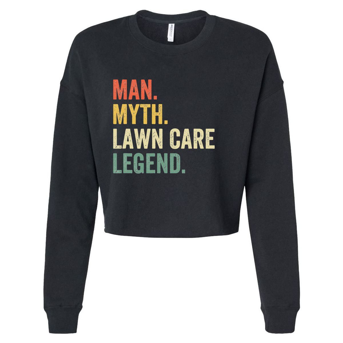 Man Myth Lawn Care Legend Funny Mowing Gardener Dad Retro Youth Performance Sprint T-Shirt
