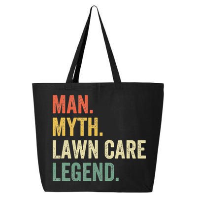 Man Myth Lawn Care Legend Funny Mowing Gardener Dad Retro 25L Jumbo Tote