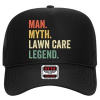 Man Myth Lawn Care Legend Funny Mowing Gardener Dad Retro Hat