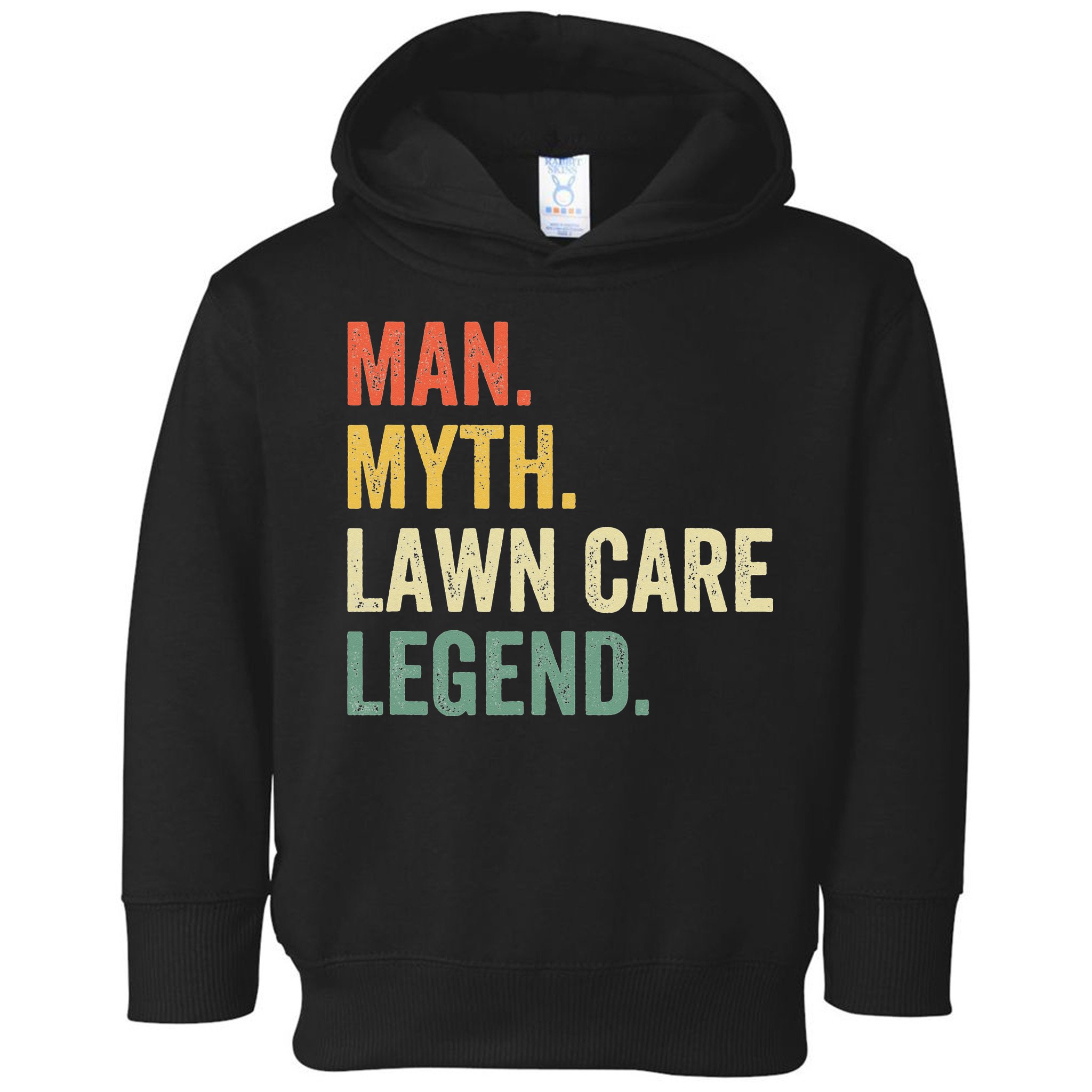 Man Myth Lawn Care Legend Funny Mowing Gardener Dad Retro Toddler Hoodie