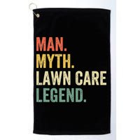 Man Myth Lawn Care Legend Funny Mowing Gardener Dad Retro Golf Towel