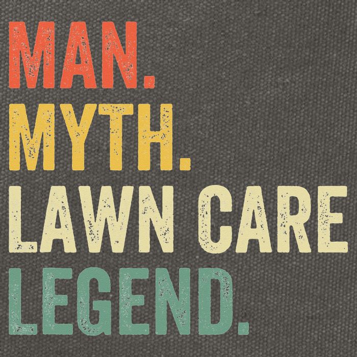 Man Myth Lawn Care Legend Funny Mowing Gardener Dad Retro Cotton Canvas Backpack