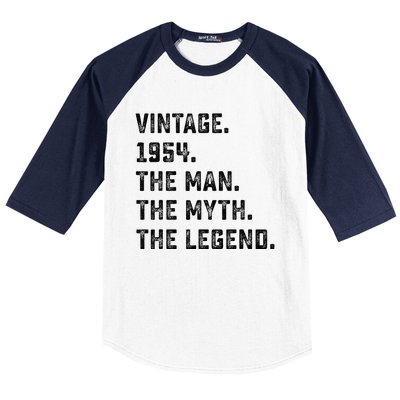 Man Myth Legend 1954 71st Birthday For 71 Years Old Baseball Sleeve Shirt