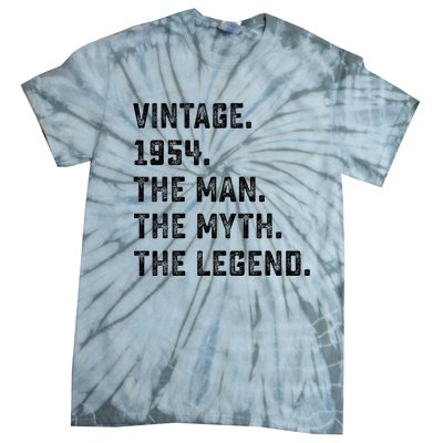 Man Myth Legend 1954 71st Birthday For 71 Years Old Tie-Dye T-Shirt