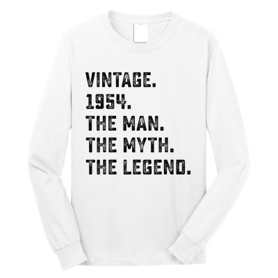 Man Myth Legend 1954 71st Birthday For 71 Years Old Long Sleeve Shirt