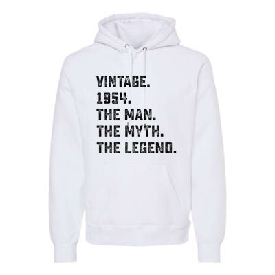 Man Myth Legend 1954 71st Birthday For 71 Years Old Premium Hoodie