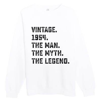 Man Myth Legend 1954 71st Birthday For 71 Years Old Premium Crewneck Sweatshirt