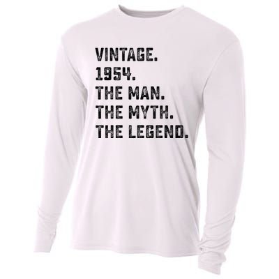 Man Myth Legend 1954 71st Birthday For 71 Years Old Cooling Performance Long Sleeve Crew