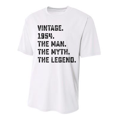 Man Myth Legend 1954 71st Birthday For 71 Years Old Performance Sprint T-Shirt