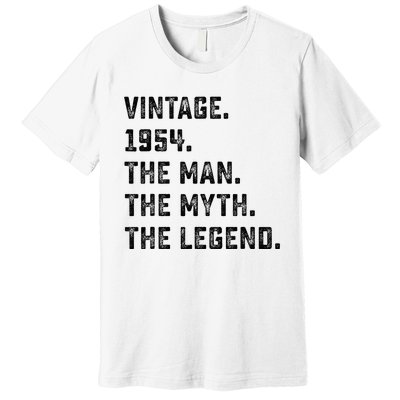 Man Myth Legend 1954 71st Birthday For 71 Years Old Premium T-Shirt