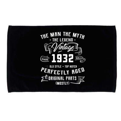 Man Myth Legend 1932 91st Birthday Tee For 91 Years Old Microfiber Hand Towel