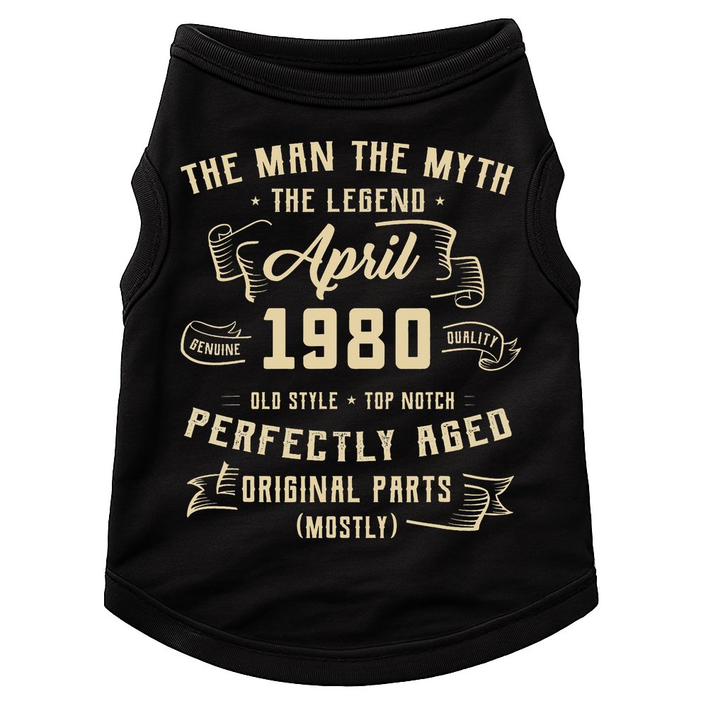 Man Myth Legend April 1980 45th Birthday 45 Years Old Gift Doggie Tank