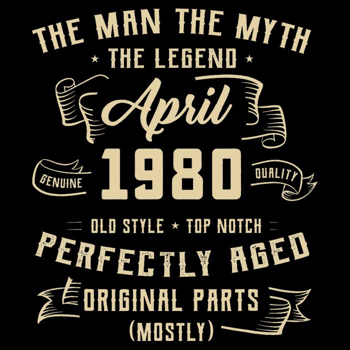 Man Myth Legend April 1980 45th Birthday 45 Years Old Gift Backpack