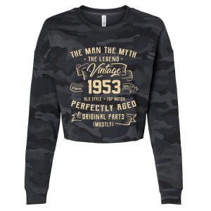 Man Myth Legend 1953 70th Birthday Tee For 70 Years Old Cropped Pullover Crew