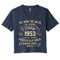 Man Myth Legend 1953 70th Birthday Tee For 70 Years Old Women's Crop Top Tee