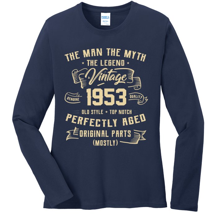 Man Myth Legend 1953 70th Birthday Tee For 70 Years Old Ladies Long Sleeve Shirt