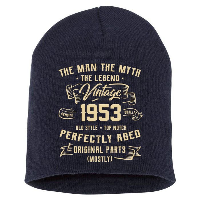 Man Myth Legend 1953 70th Birthday Tee For 70 Years Old Short Acrylic Beanie