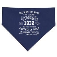 Man Myth Legend 1932 91st Birthday Tee For 91 Years Old USA-Made Doggie Bandana