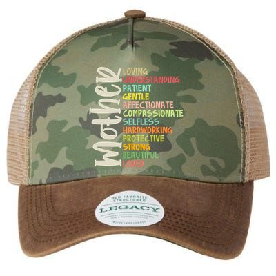 Mother Meaning Loving Gift Legacy Tie Dye Trucker Hat