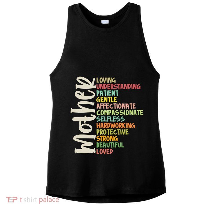 Mother Meaning Loving Gift Ladies PosiCharge Tri-Blend Wicking Tank