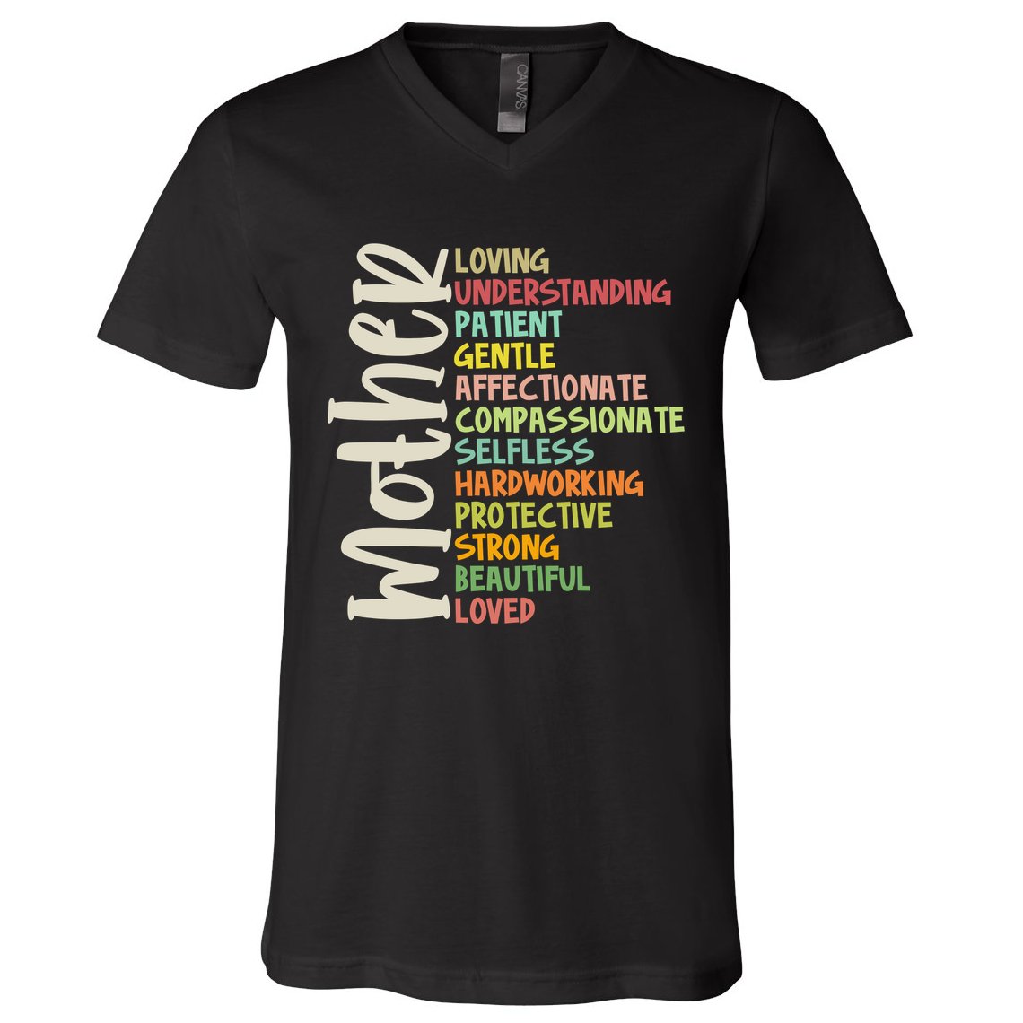 Mother Meaning Loving Gift V-Neck T-Shirt