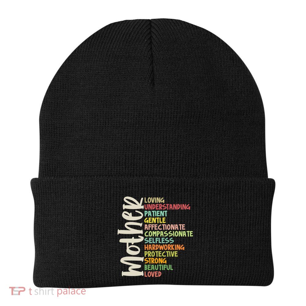 Mother Meaning Loving Gift Knit Cap Winter Beanie