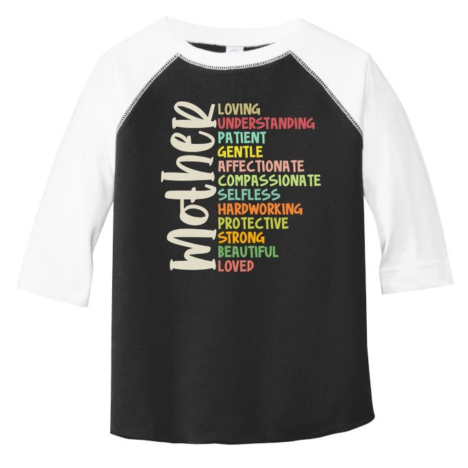 Mother Meaning Loving Gift Toddler Fine Jersey T-Shirt