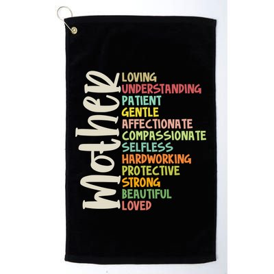 Mother Meaning Loving Gift Golf Towel