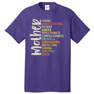 Mother Meaning Loving Gift Tall T-Shirt