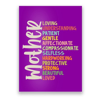 Mother Meaning Loving Gift Poster