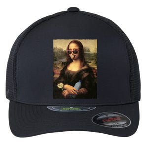 Modern Mona Lisa Tongue Ring Flexfit Unipanel Trucker Cap